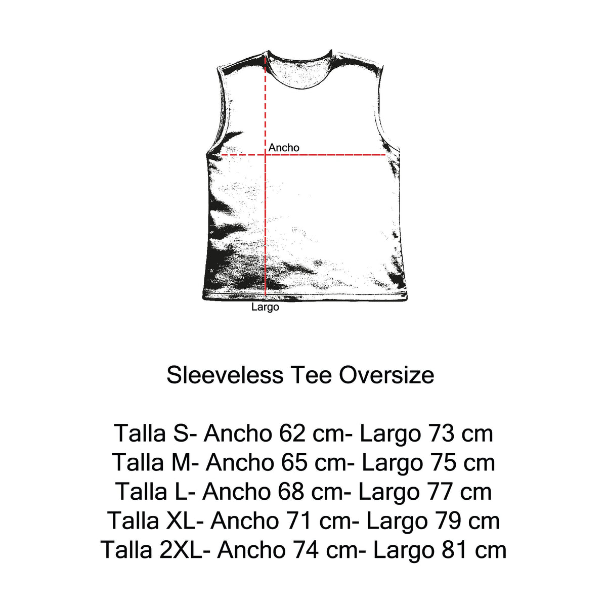 Sleeveless Tee Oversize Kore "Inkzurekto Caligraffiti"